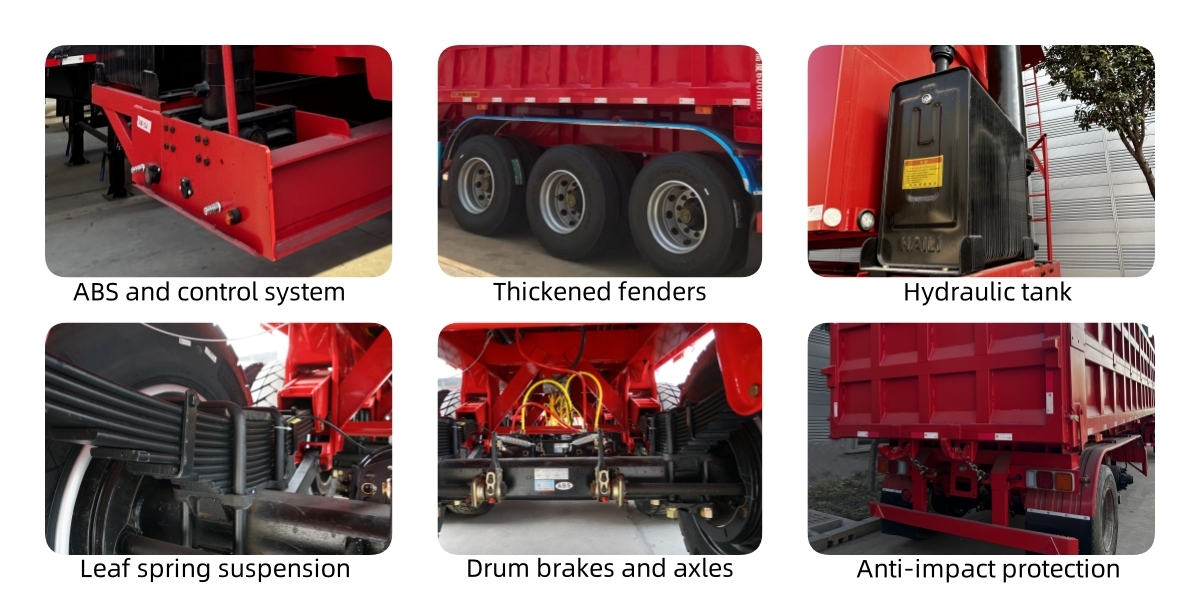 Détails du produit de la semi-remorque à benne basculante